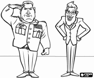 раскраска Генерал Воякер и президент