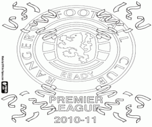 раскраска Глазго Рейнджерс, чемпион 2010-2011