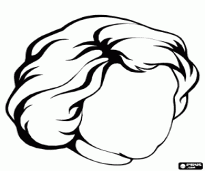 раскраска Голова женщины без лица