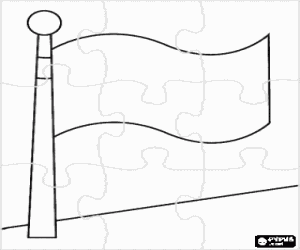 раскраска Головоломки белый флаг