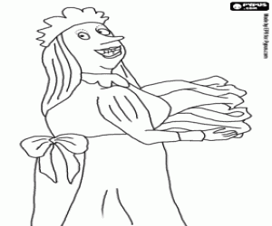 раскраска Горничная дворца