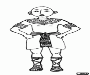 раскраска Гражданин древнего Египта