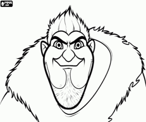 раскраска Груг, первобытный человек