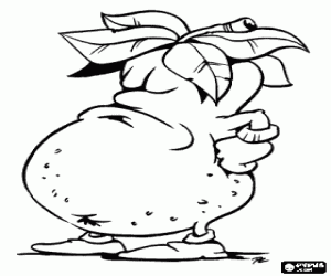 раскраска Гуманизированные картофеля