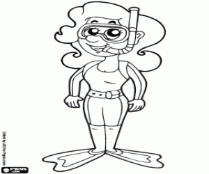 раскраска Дайвер