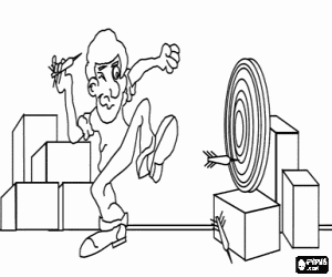 раскраска Дартс, развлекательные игры