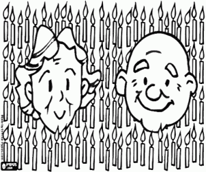 раскраска День пожилых людей