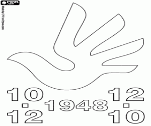 раскраска День прав человека