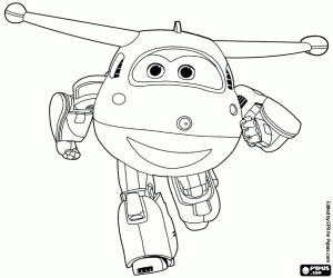 раскраска Джетт от Super Wings