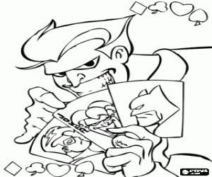 раскраска Джокер, врагом Бэтмена