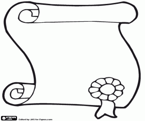 раскраска Диплом школы