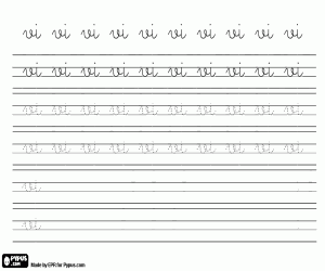 раскраска Для практики писать VI