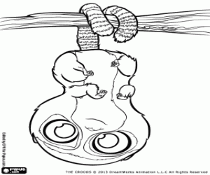 раскраска Доисторический медведь как груша