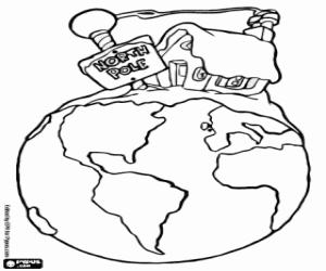 раскраска Дом Санта Клауса