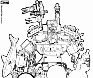 раскраска Железная борода, персонаж Лего Фильм