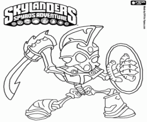 раскраска Живые мертвые Skylander Chop Chop