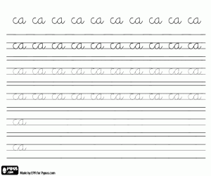 раскраска Запись с согласных C