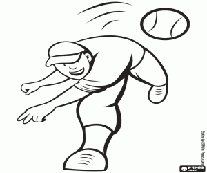 раскраска Запуск бейсбол