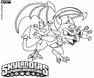 раскраска Зловещий Skylander Cynder