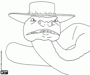 раскраска Змея Джейк от Ранго