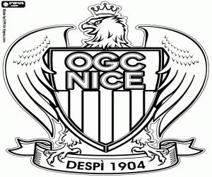 раскраска Знак Ницца, OGC Nice