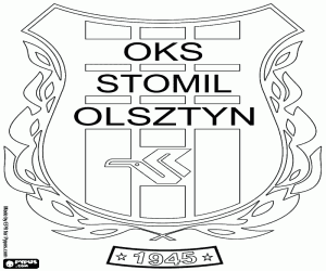 раскраска Знак Стомиль, OKS Stomil Olsztyn