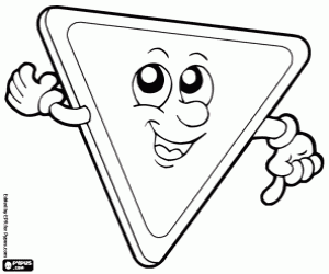 раскраска Знак приоритета движения