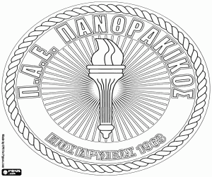 раскраска Значок ФК Пантракикос