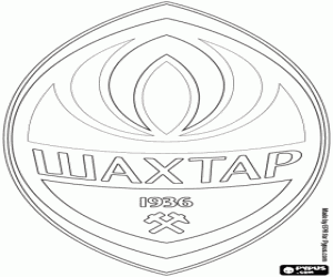 раскраска Значок ФК Шахтер Донецк