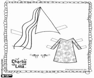 раскраска Игра платье Лола как Фея