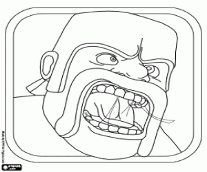 раскраска Икона видеоигр Clash Of Clans