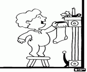 раскраска Иллюзия ребёнка в канун Рождества