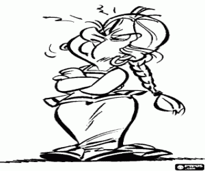 раскраска Имуществом, женщина села Галльский