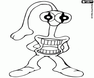 раскраска Инопланетя́нин с нос, как хобот