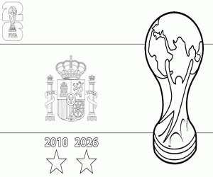 раскраска Испания, чемпион мира 2026 года