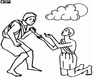 раскраска Каин убил своего брата А́вель