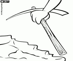 раскраска Кайло под рукой чтобы копать