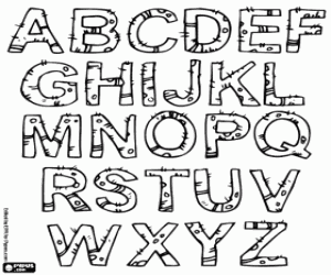 раскраска Кактус алфавит