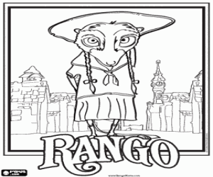 раскраска Кактус мышь Присцилла