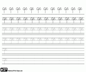 раскраска Каллиграфия с буквами QE