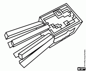 раскраска Кальмар Minecraft, Squid
