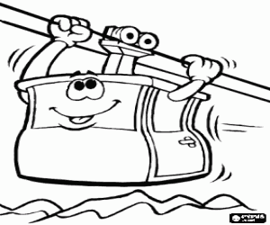 раскраска Канатная дорога