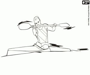 раскраска Каноэ и байдарках