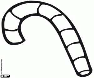 раскраска Карамельная трость