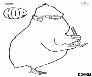 раскраска Карлос Пасха цыплёнок