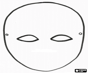 раскраска Карнавальная маска для украшения