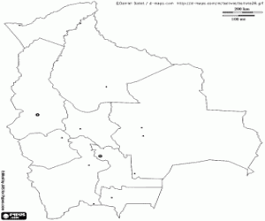 раскраска Карта Боливии