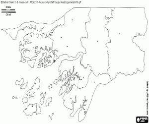 раскраска Карта Гвинея-Бисау
