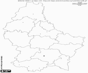 раскраска Карта Люксембурга