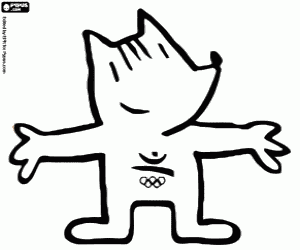 раскраска Коби, талисман Барселона 1992